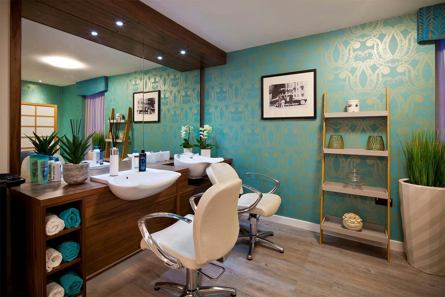 Our hairdressing studio at Ty Llandaff Care Home