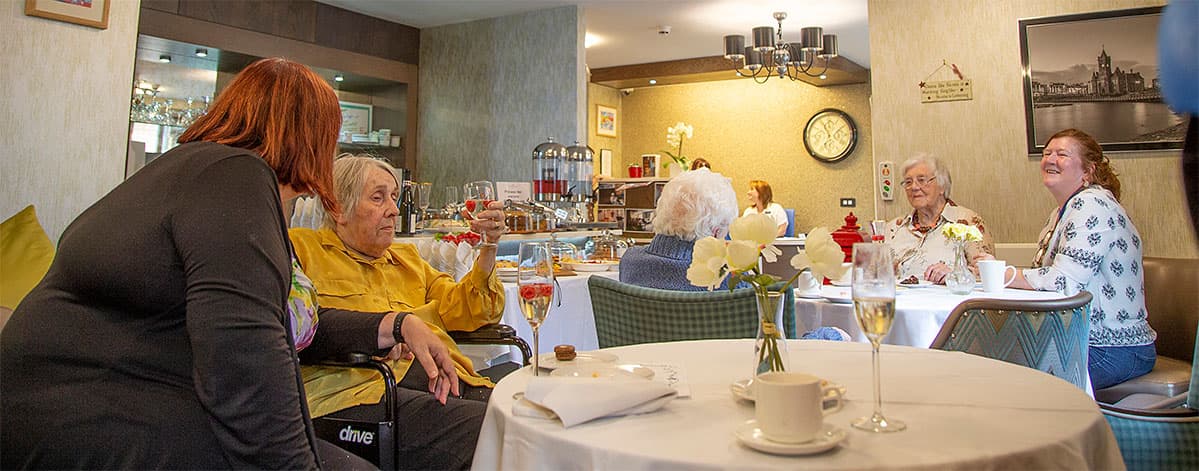 Residents Having a Drink