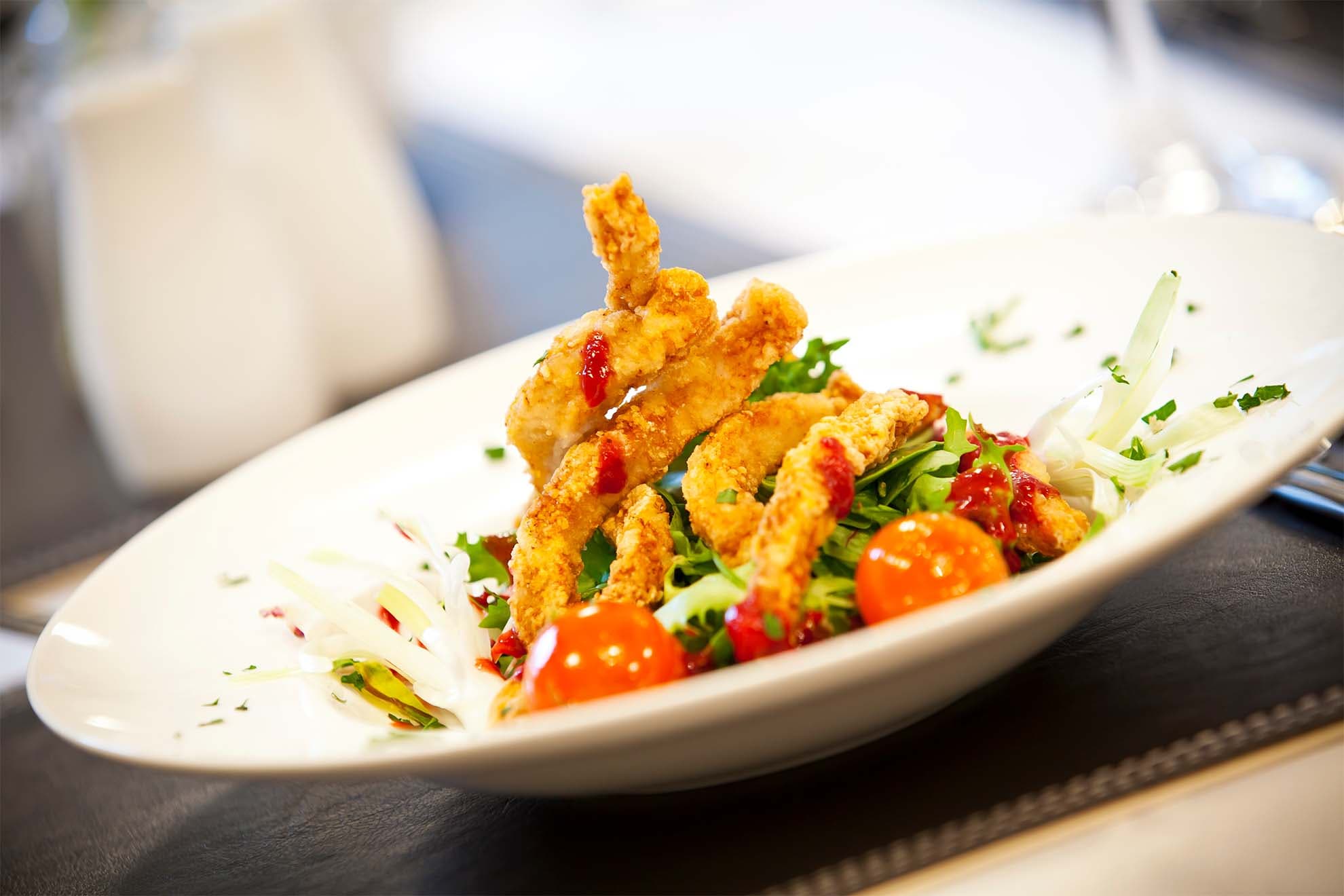 A plate of hot food