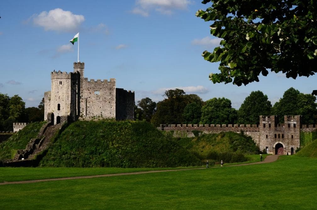 cardiff castle on hill