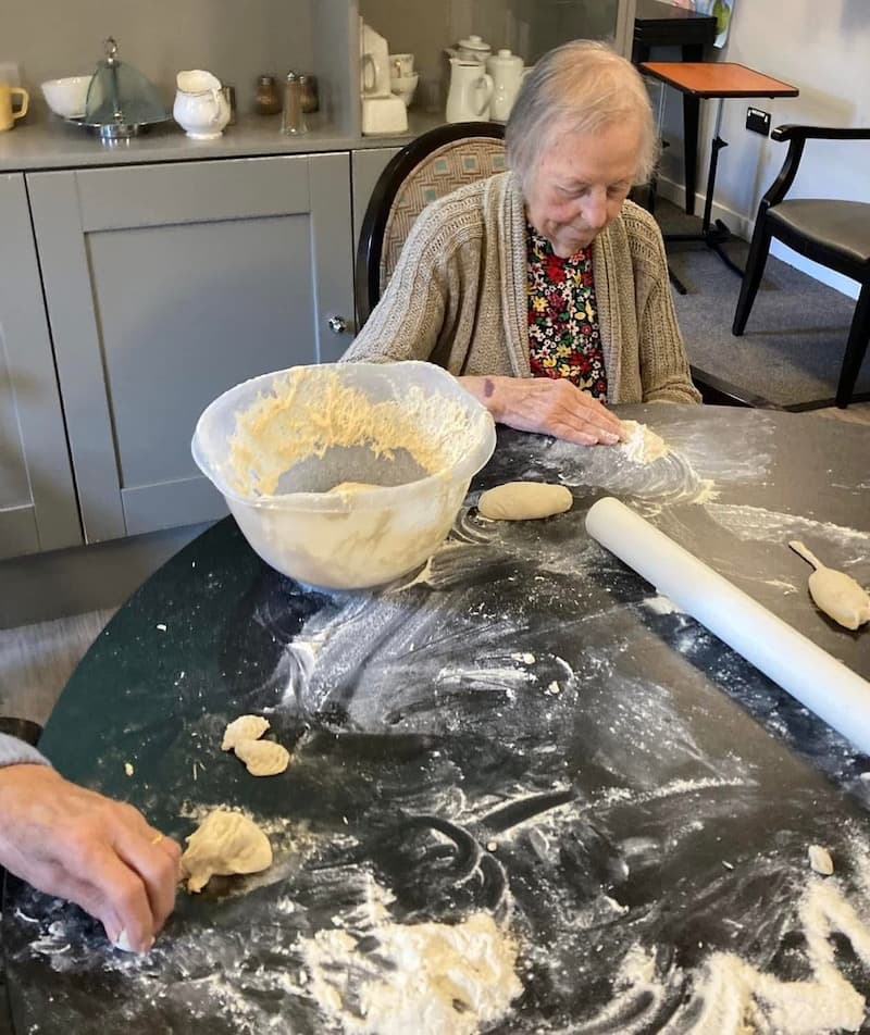 residents doing baking