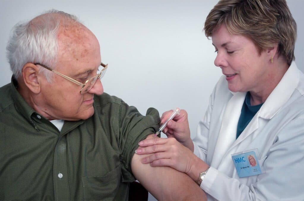 Resident Getting an Injection