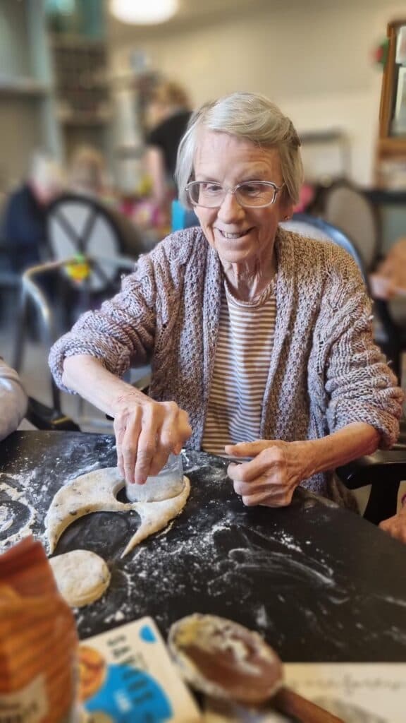 resident making welsh cakes