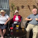 Residents enjoying the garden